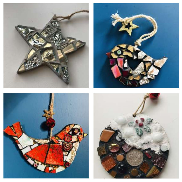 Pretty Little Christmas Decorations, Mosaics***Only One Place Remaining***
