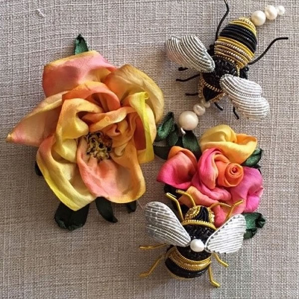 Georgina Bellamy - Couture Hand Embroidery, Bumble Bee
