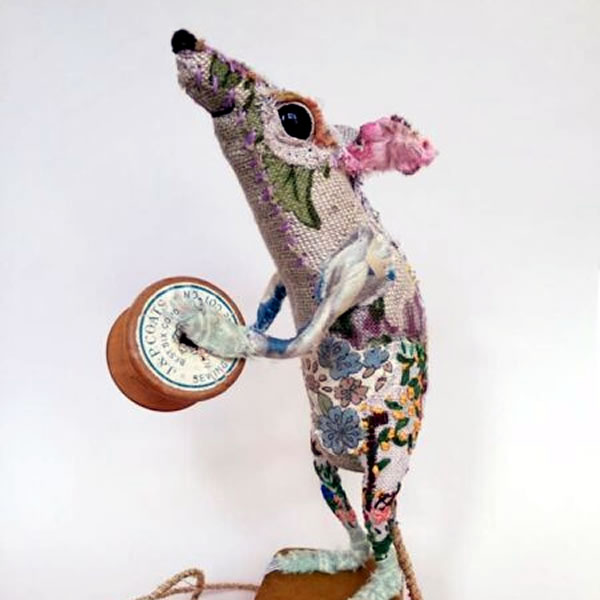Bryony Rose Jennings - Textile Sculpture, Mouse-SORRY FULLY BOOKED