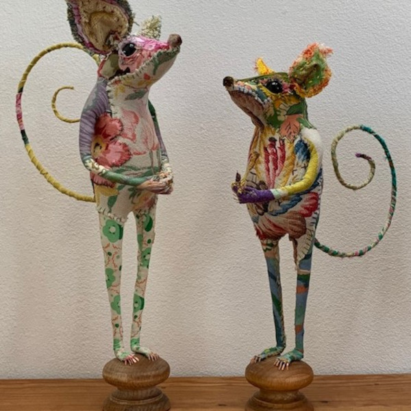 Bryony Rose Jennings - Textile Sculpture Mouse-SORRY FULLY BOOKED