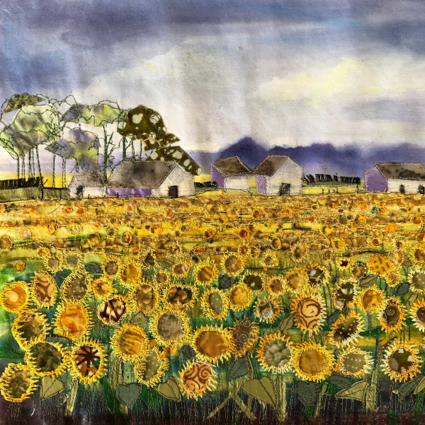 Bev Caleno - Textile Art 'Sunflower Landscape'