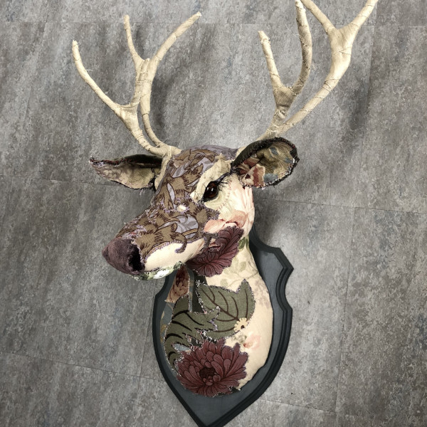 Bryony Rose Jennings - Textile Sculpture, Stag Trophy Head-SORRY FULLY BOOKED
